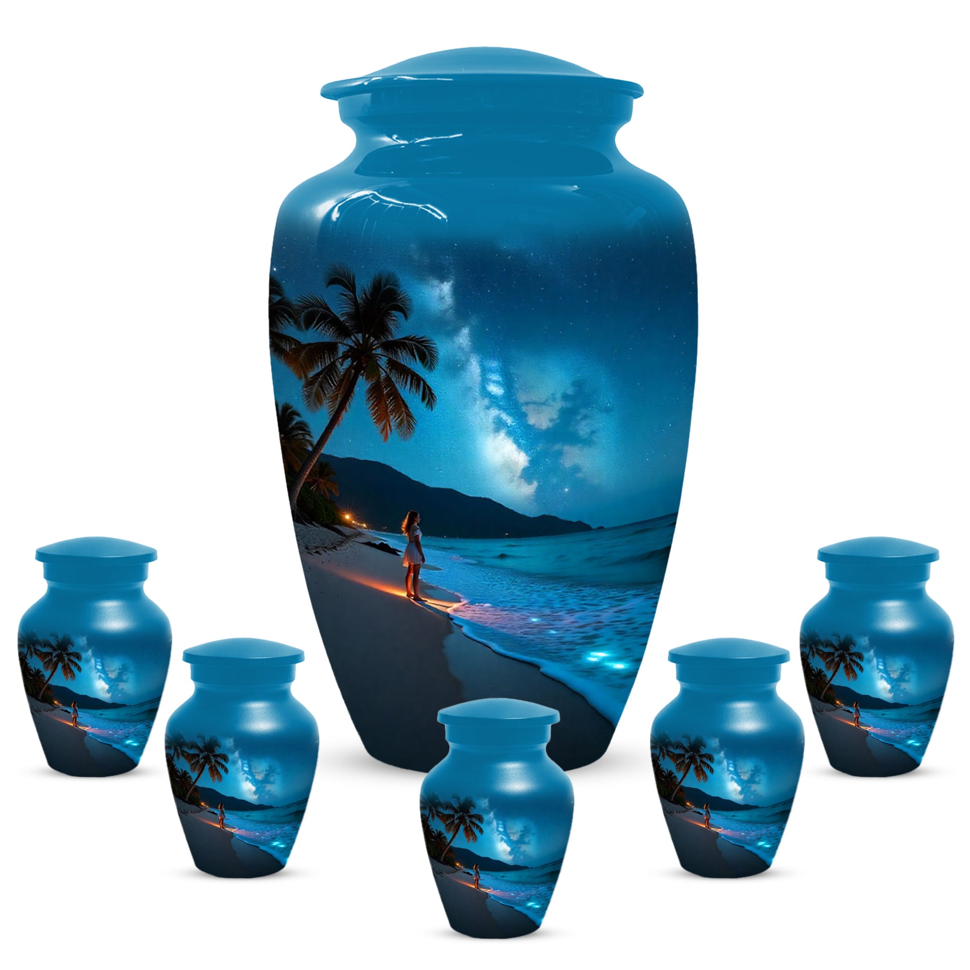 Tropical Beach Urn for Mom – Personalized Urn for Mom| Beautiful Cremation Urns for Women