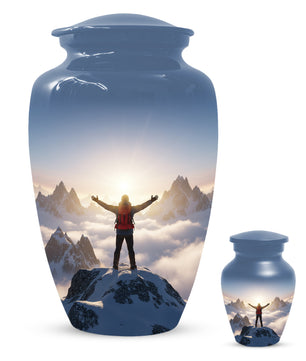 Mountain Adventure Adult Urn for Human Ashes | Personalized Adult Cremation Urn