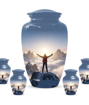 Mountain Adventure Adult Urn for Human Ashes | Personalized Adult Cremation Urn