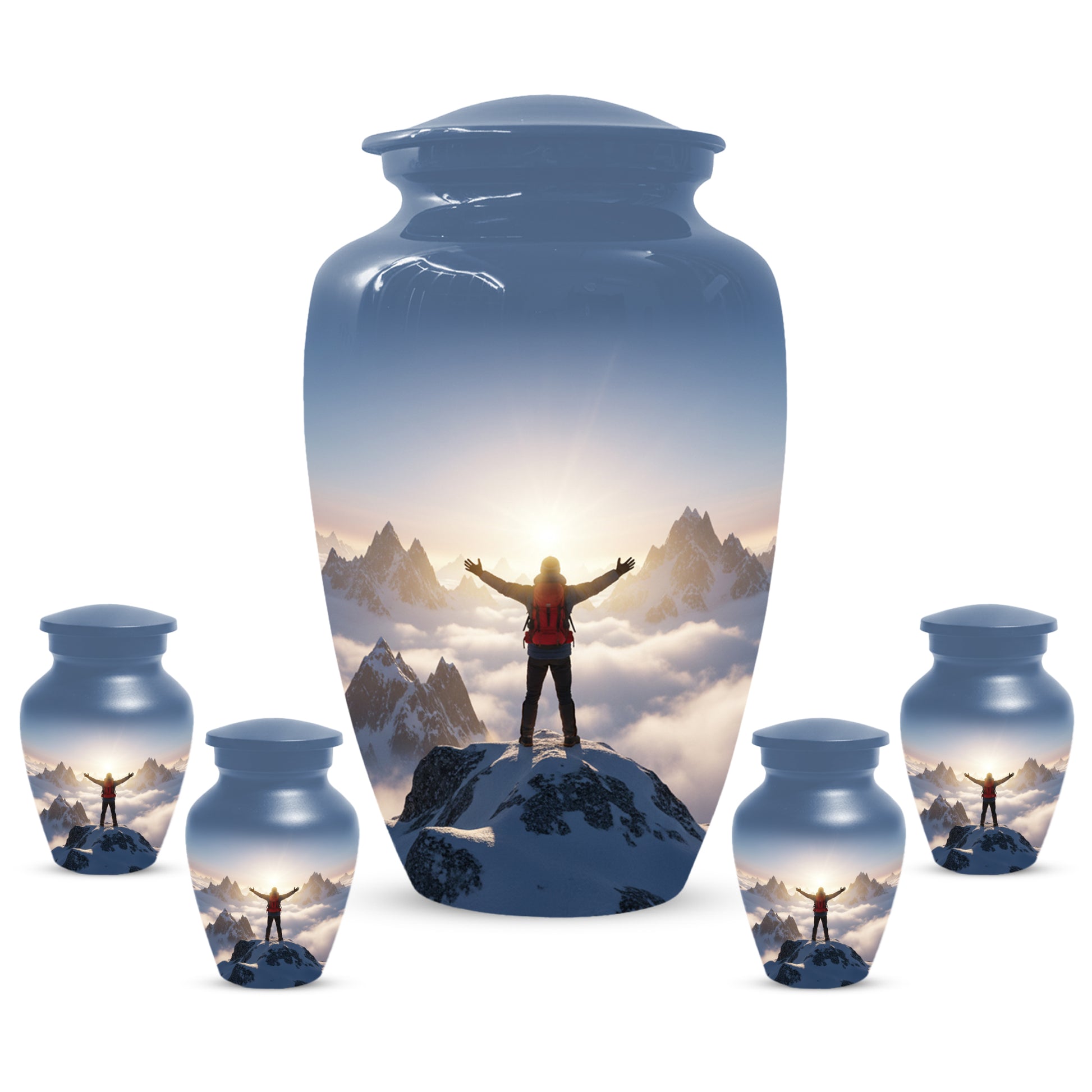 Mountain Adventure Adult Urn for Human Ashes | Personalized Adult Cremation Urn