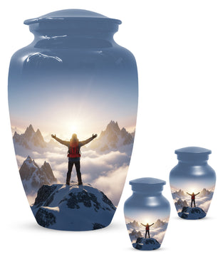 Mountain Adventure Adult Urn for Human Ashes | Personalized Adult Cremation Urn