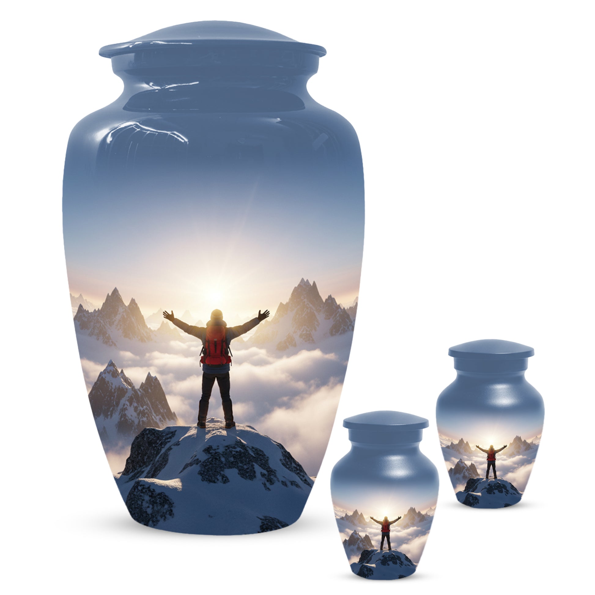 Mountain Adventure Adult Urn for Human Ashes | Personalized Adult Cremation Urn