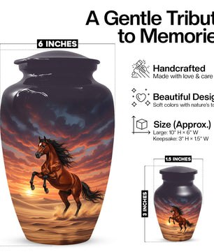 Horse Urn for Adult Ashes | Beautiful Horse-Themed Adult Cremation Urn