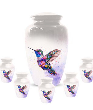 Personalized Hummingbird Cremation Urn for Human Ashes