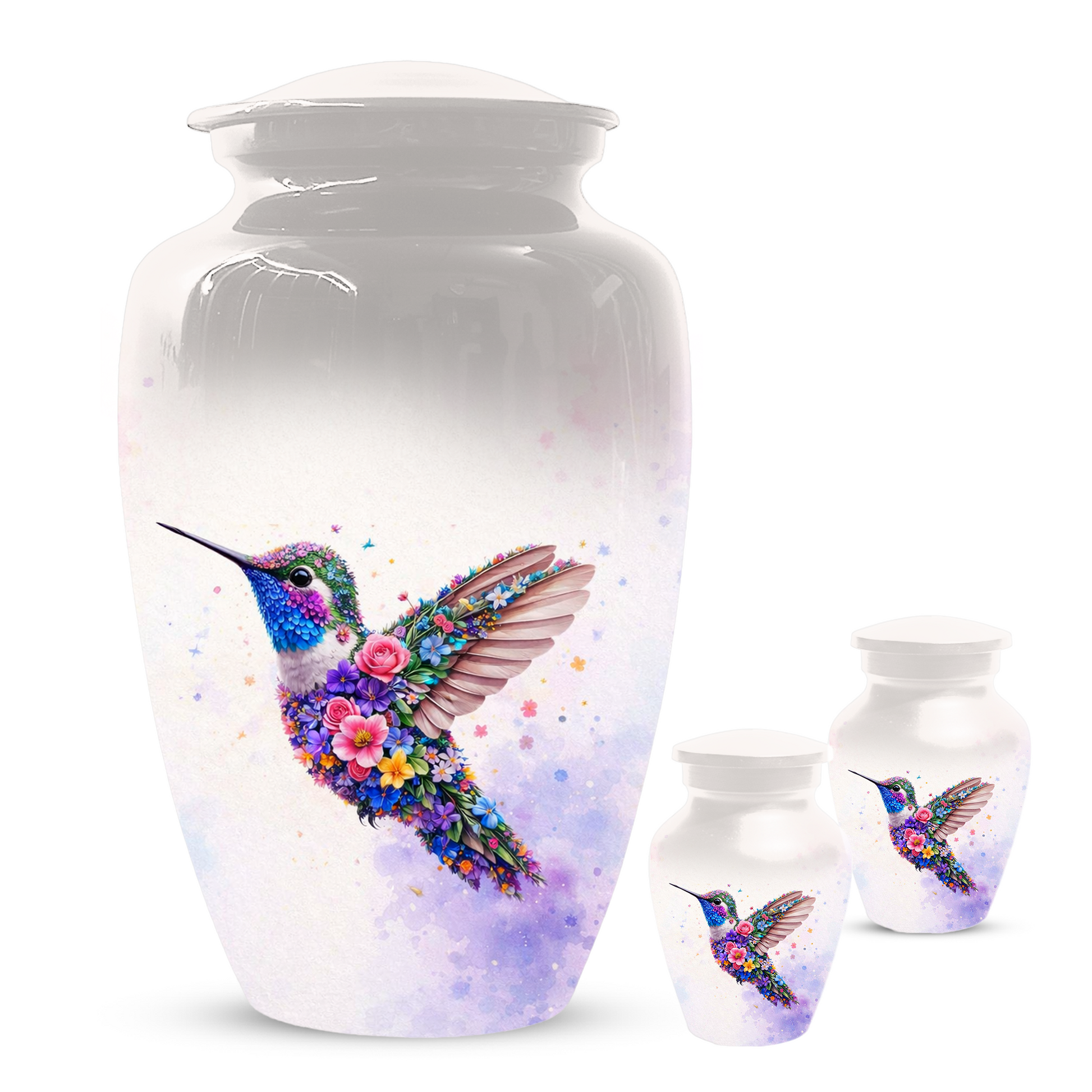 Personalized Hummingbird Cremation Urn for Human Ashes