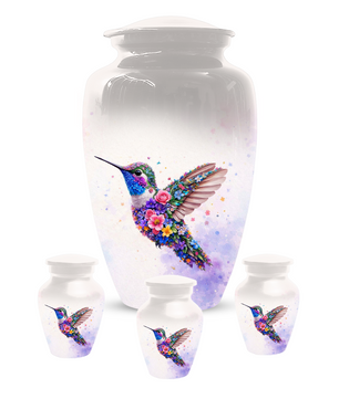 Personalized Hummingbird Cremation Urn for Human Ashes