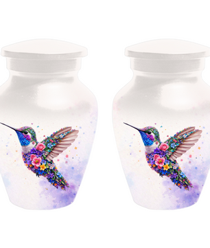Personalized Hummingbird Cremation Urn for Human Ashes