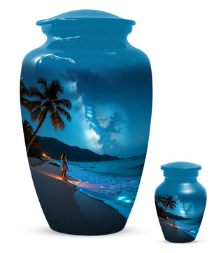 Tropical Beach Urn for Mom – Personalized Urn for Mom| Beautiful Cremation Urns for Women