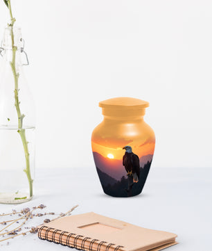 Eagle Sunset Urn for Human Ashes | Majestic Eagle Sunset Adult Cremation Urn