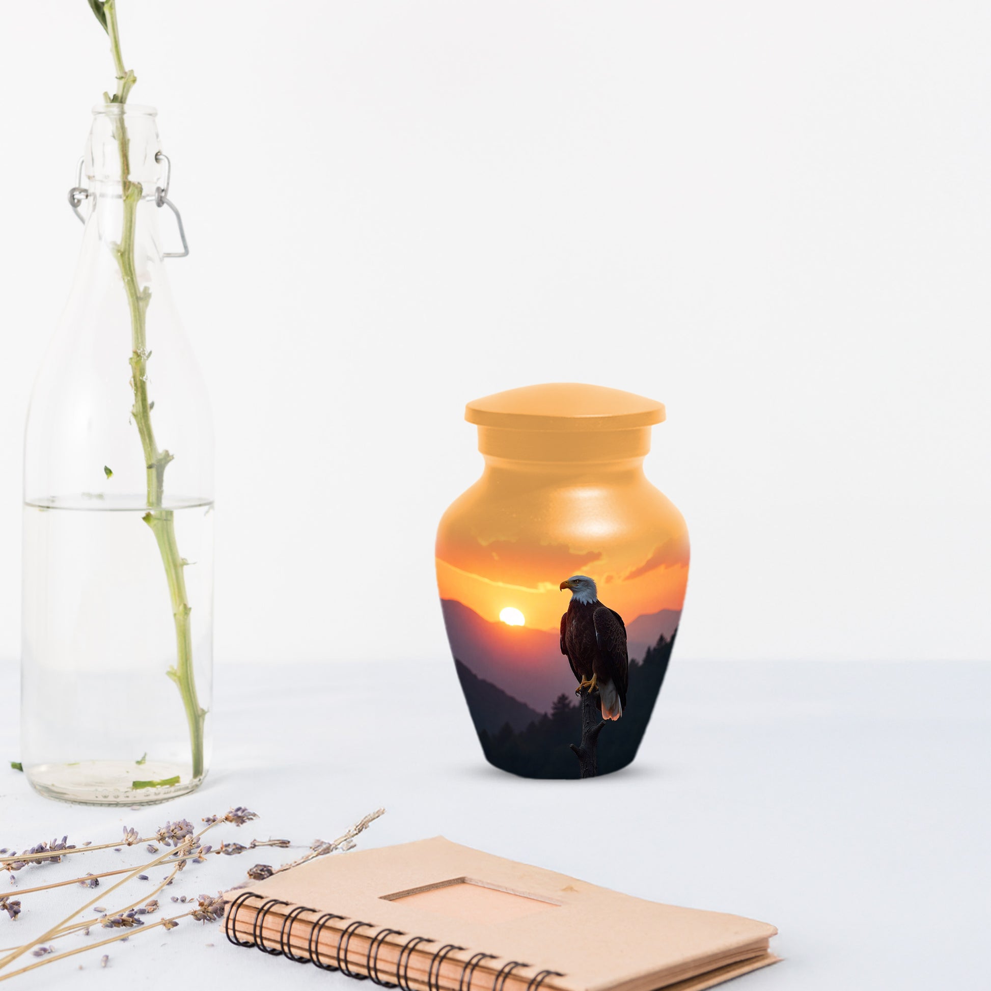 Eagle Sunset Urn for Human Ashes | Majestic Eagle Sunset Adult Cremation Urn