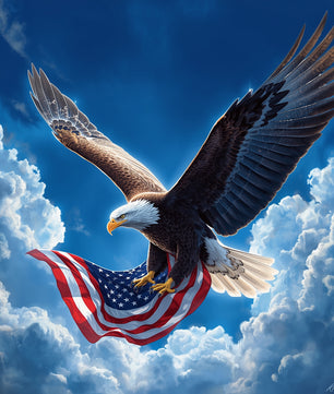 Flying Patriotic Eagle Urn for Human Ashes | American Eagle Adult Cremation Urn