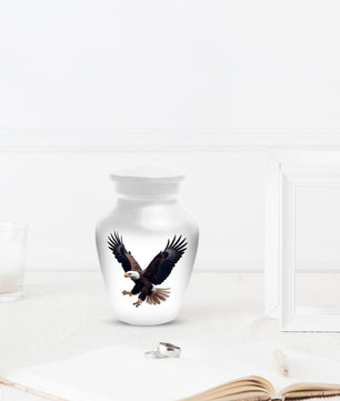 White Eagle Urn for Human Ashes | Elegant White Eagle Adult Cremation Urn Memorial
