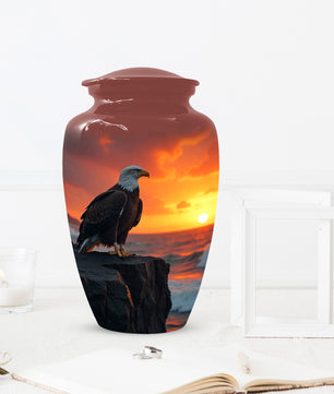Eagle Sunset Urn for Human Ashes | Majestic Eagle Adult Cremation Urn