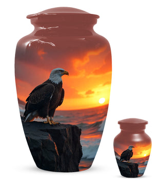 Eagle Sunset Urn for Human Ashes | Majestic Eagle Adult Cremation Urn