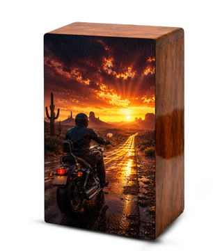 Motorcycle Urn For Dads Ashes - Personalized Bike Rider Remembrance Urns For Male