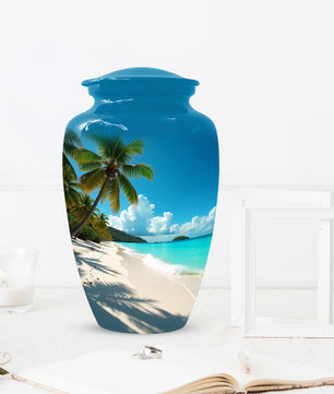 Beach Urn for Mom – Memorial Large Urn for Mom, Beautiful Urns for Women