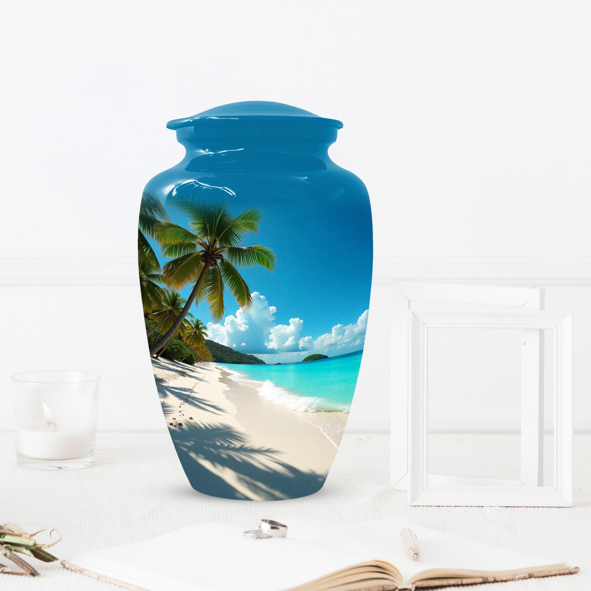 Beach Urn for Mom – Memorial Large Urn for Mom, Beautiful Urns for Women
