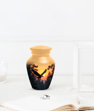 Majestic Eagle Sunset Adult Urn for Human Ashes | Scenic Eagle Adult Cremation Urn Memorial