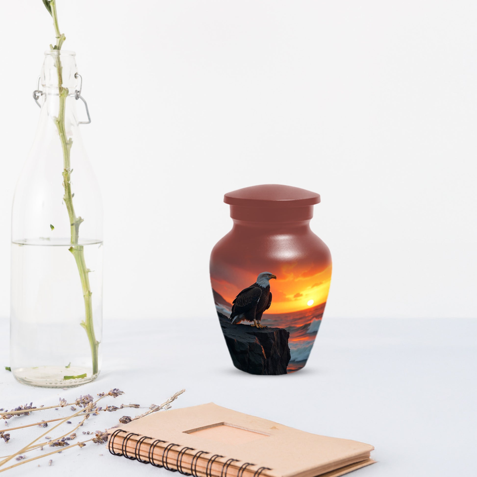 Eagle Sunset Urn for Human Ashes | Majestic Eagle Adult Cremation Urn