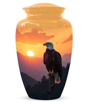 Eagle Sunset Urn for Human Ashes | Majestic Eagle Sunset Adult Cremation Urn