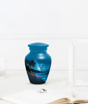 Tropical Beach Urn for Mom – Personalized Urn for Mom| Beautiful Cremation Urns for Women