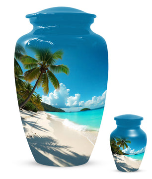 Beach Urn for Mom – Memorial Large Urn for Mom, Beautiful Urns for Women