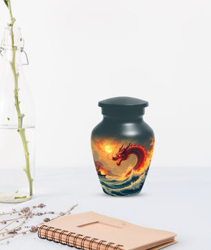 Sea Dragon Urn for Human Ashes | Adult Cremation Urn | Ocean Dragon Memorial Funeral Urn