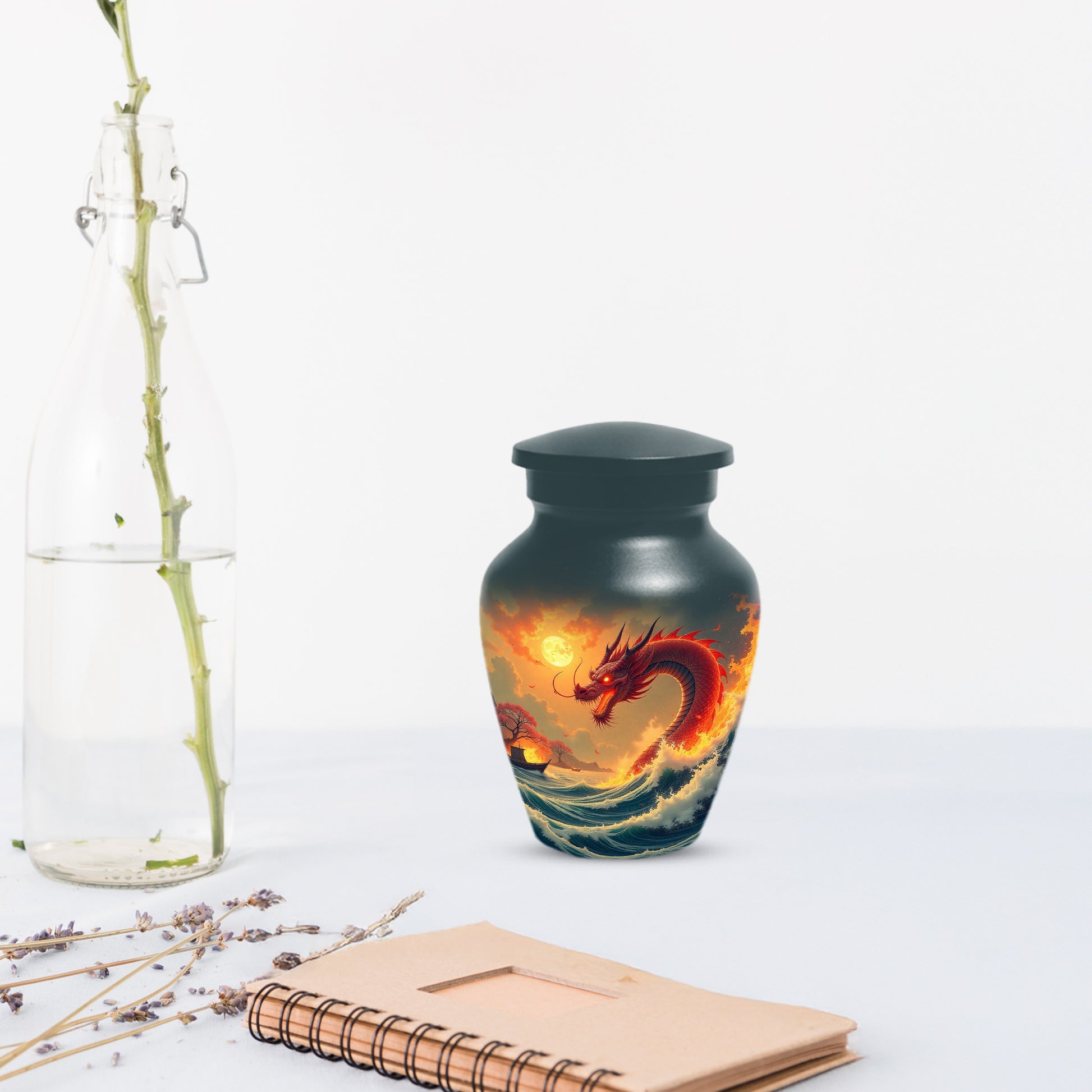 Sea Dragon Urn for Human Ashes | Adult Cremation Urn | Ocean Dragon Memorial Funeral Urn