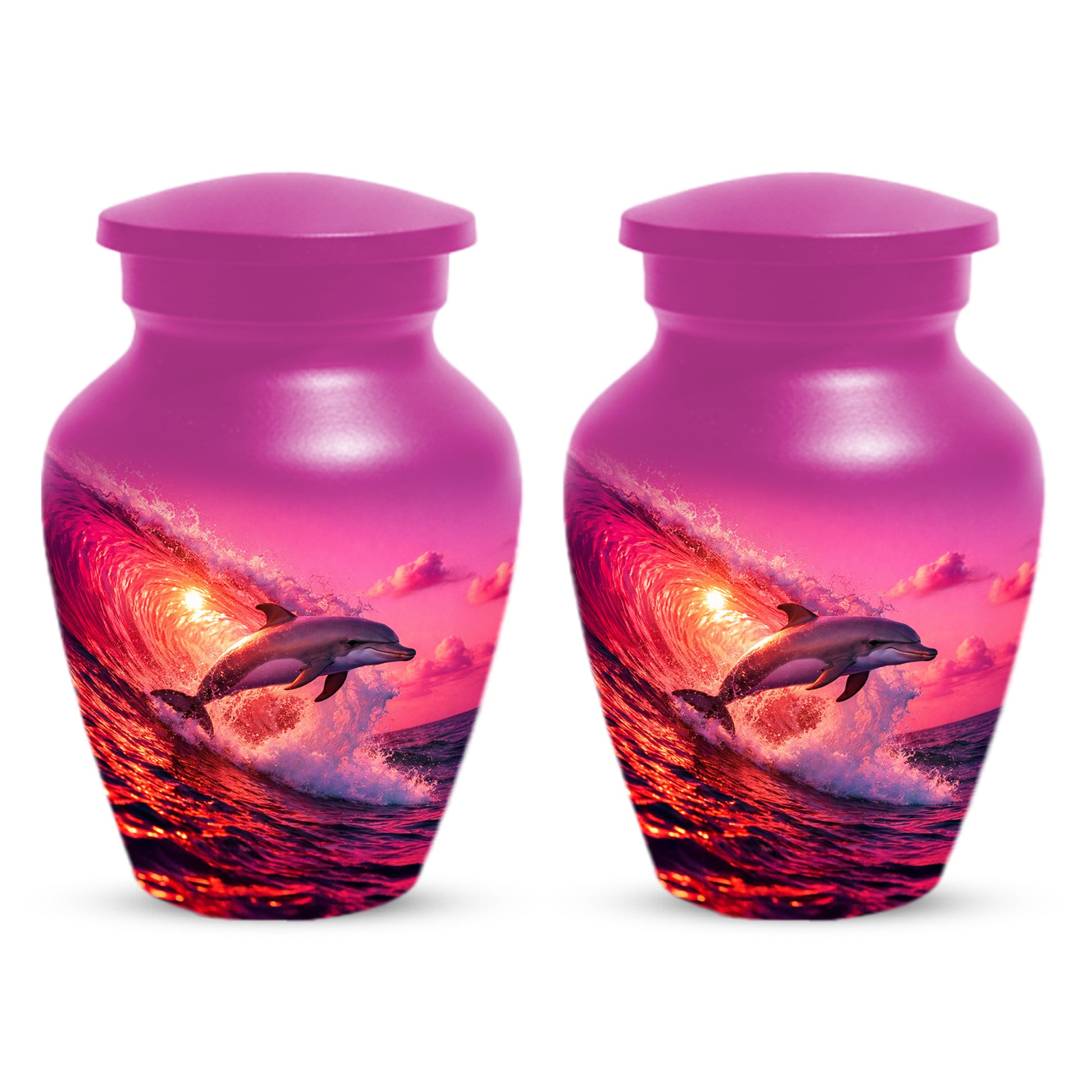 Ocean Dolphin Memorial  Urn for Ashes - Beach Cremation Keepsake  Urns for Mom