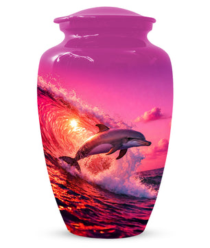 Ocean Dolphin Memorial  Urn for Ashes - Beach Cremation Keepsake  Urns for Mom