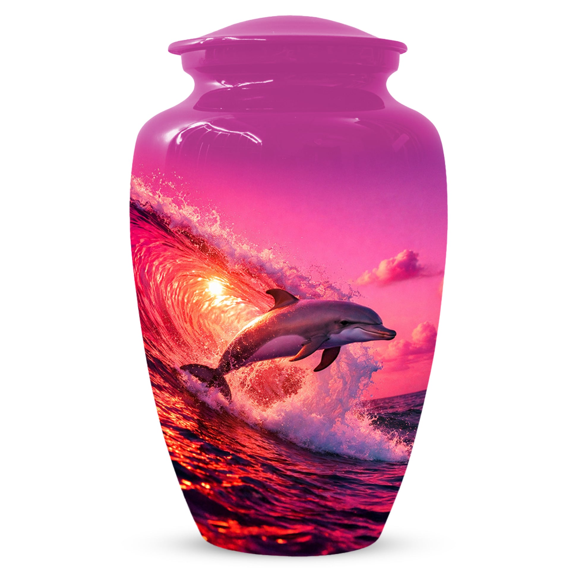 Ocean Dolphin Memorial  Urn for Ashes - Beach Cremation Keepsake  Urns for Mom
