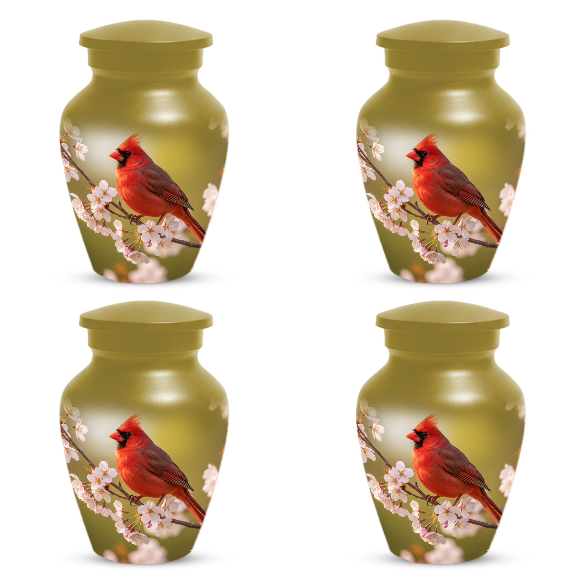 Cardinal Bird Cremation Urn for Human Ashes | Red Cardinal Memorial Adult Urn
