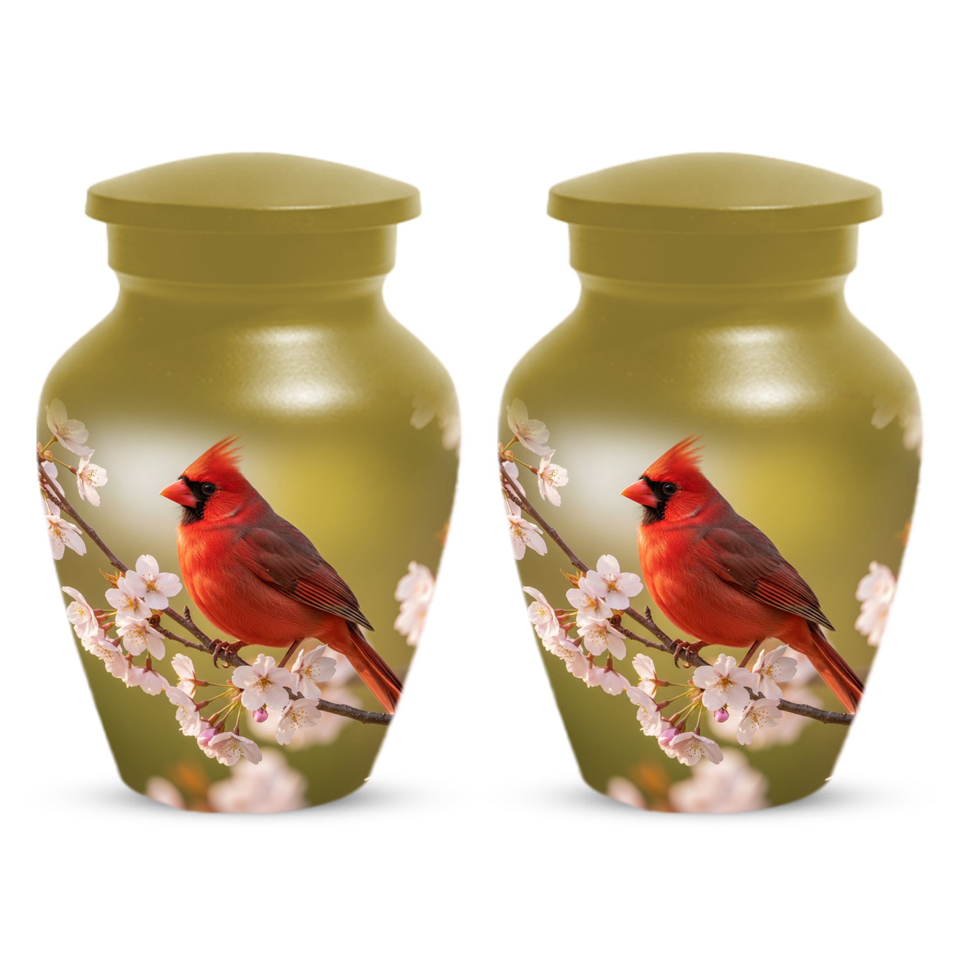 Cardinal Bird Cremation Urn for Human Ashes | Red Cardinal Memorial Adult Urn