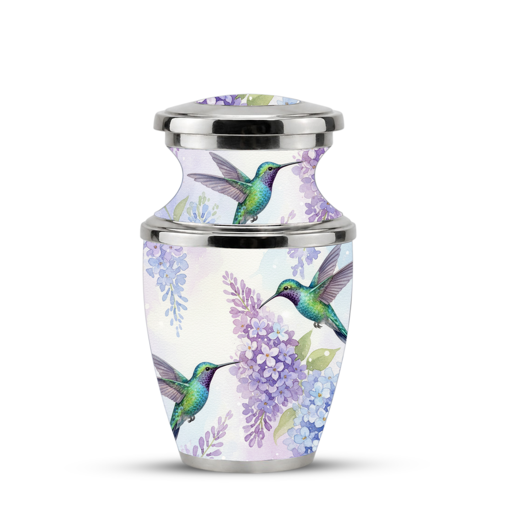 Green Hummingbird Cremation Urn - Couple Humming Bird Urn For Companion