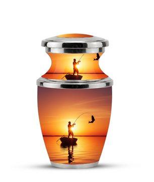 Gone Fishing Cremation Urn for Dad, Personalized Fishing Urn for Human Ashes