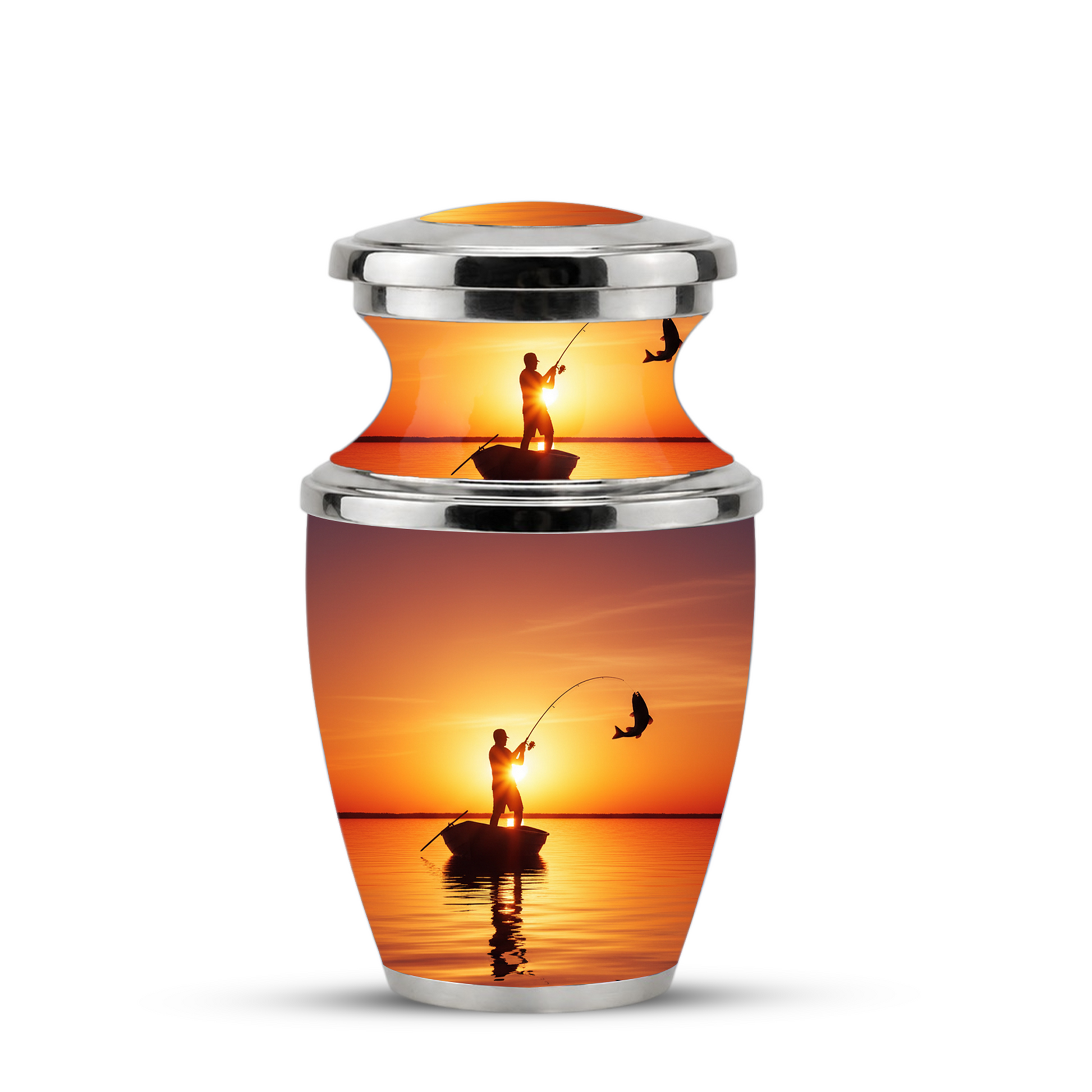 Gone Fishing Cremation Urn for Dad, Personalized Fishing Urn for Human Ashes