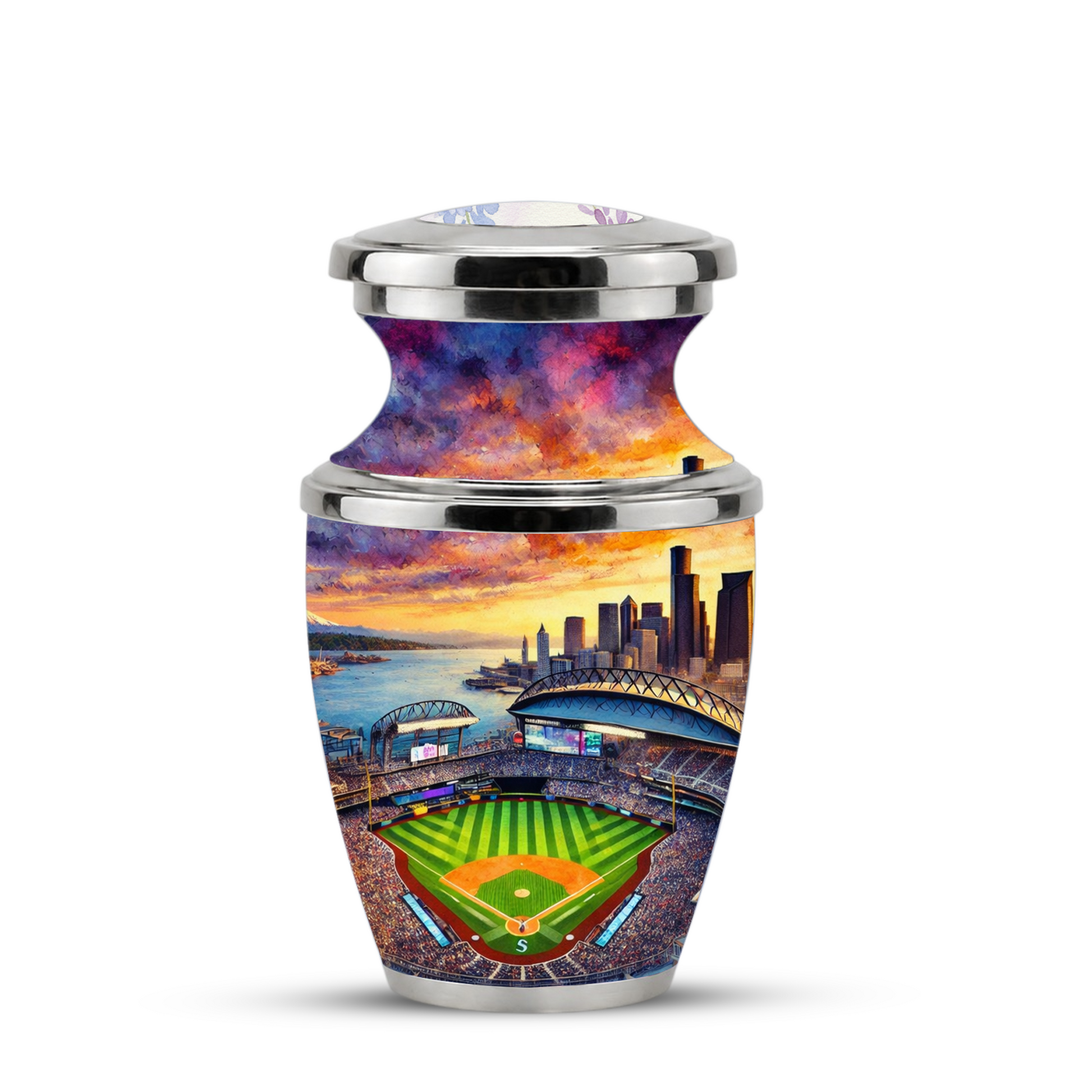 Customizable Baseball Stadium Cremation Urn for Men - Custom Baseball Ashes Urn