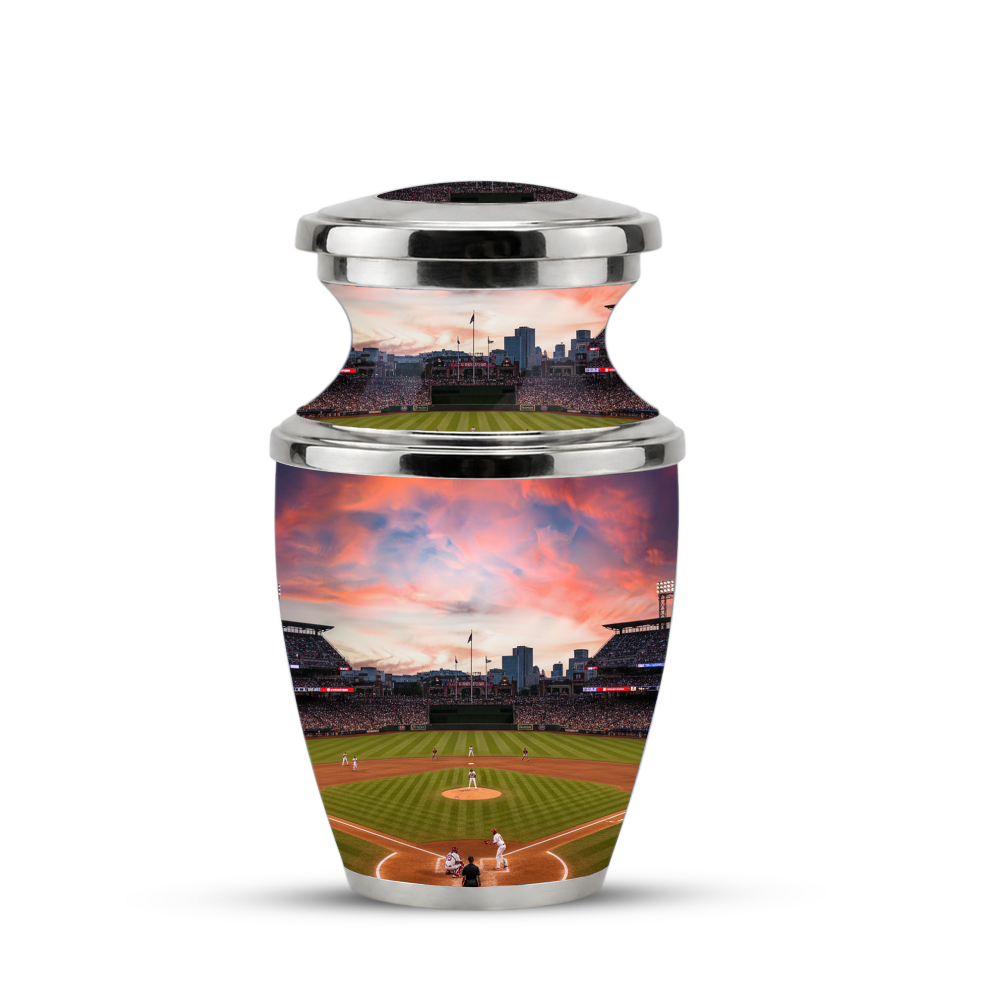 Unique Baseball Cremation Urn for Dad, Custom Baseball Modern Urn for Human Ashes