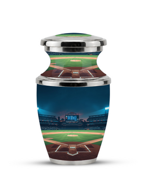 Baseball Cremation Urn for Dad, Personalized Baseball Urn for Human Ashes, Baseball Stadium