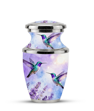 Purple Hummingbird Cremation Urn for Mom, Urn for Human Ashes, Custom Urn for Mother