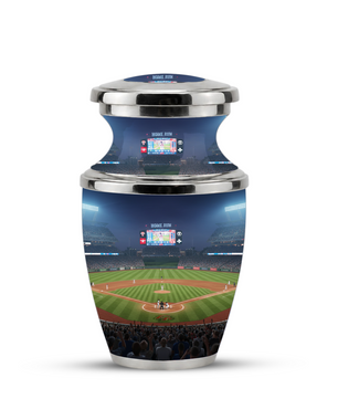 Baseball Stadium Cremation Urn for Dad, Personalized Urn for Human Ashes Male