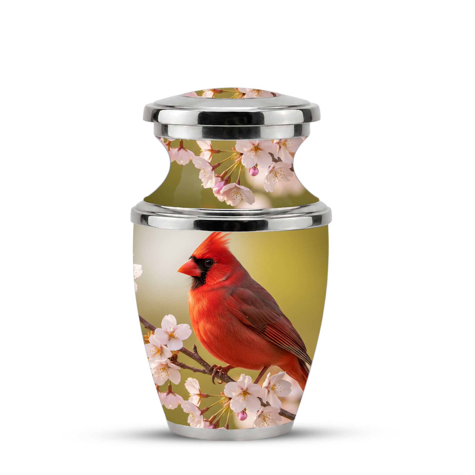 Red Cardinal Cremation Urn, Cardinal Memorial Urn for Human Ashes