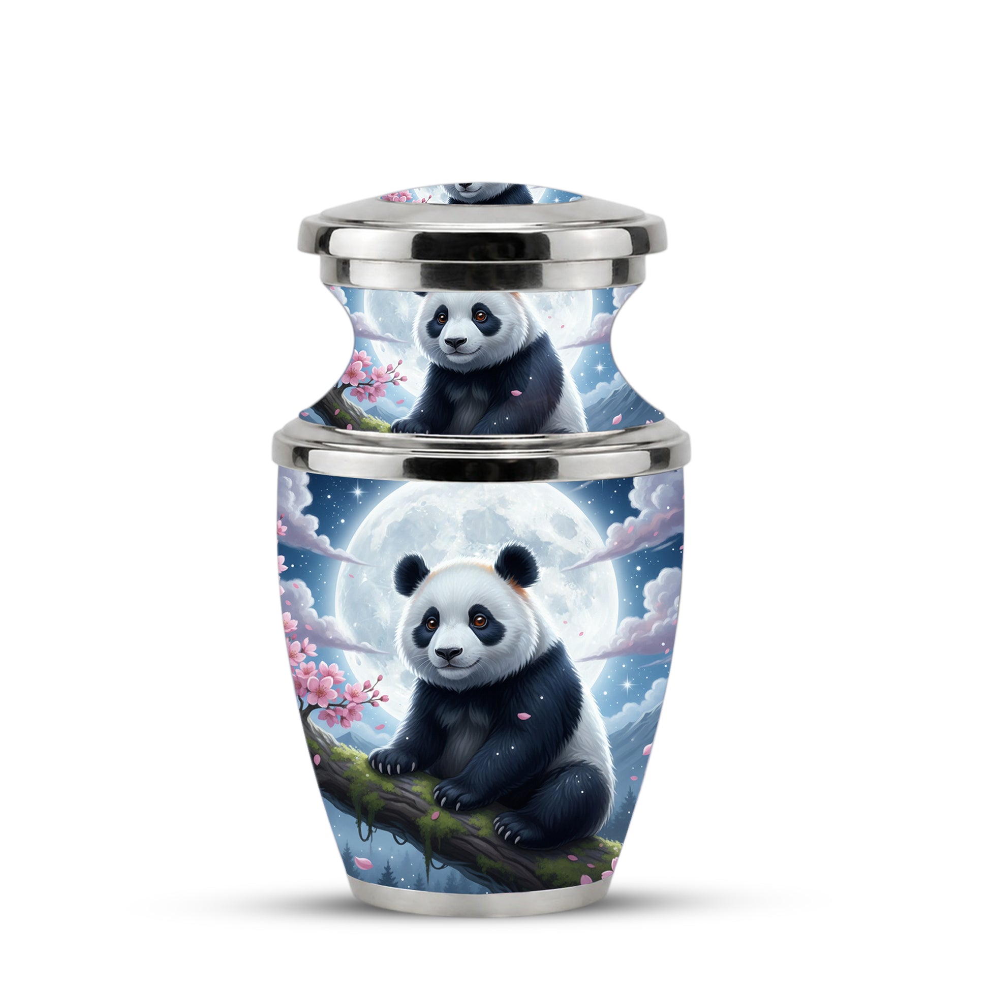 Panda Cremation Urn for Mom, Personalized Moon Memorial Urn for Baby Ashes