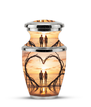 Companion Beach Sunset Memorial Urn for Ashes, Cremation Urn For Couple