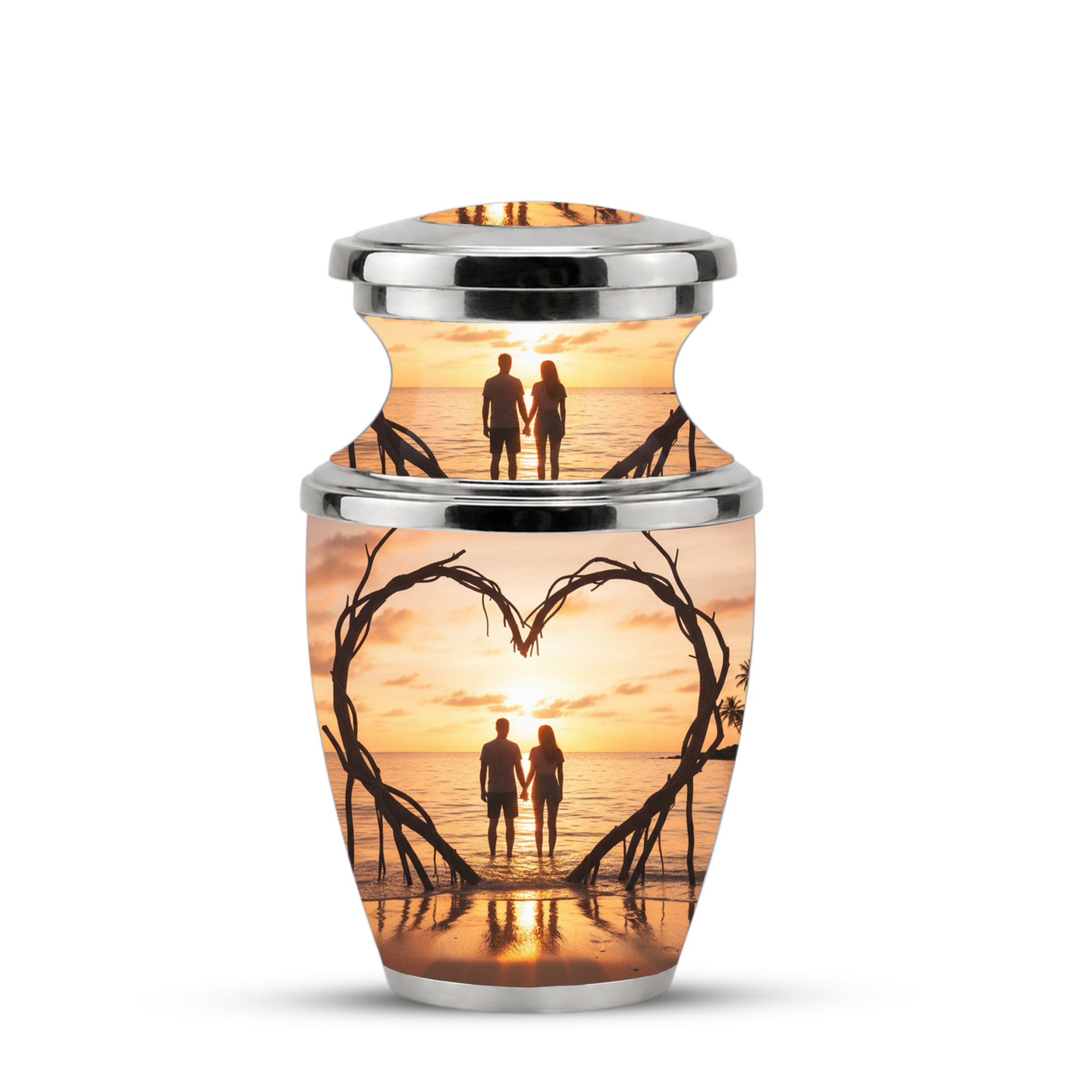 Companion Beach Sunset Memorial Urn for Ashes, Cremation Urn For Couple