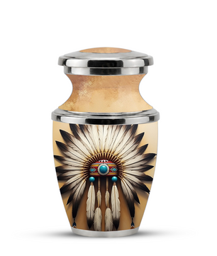 Native American Western Cremation Urn for Dad & Mom, Personalized Memorial Urn