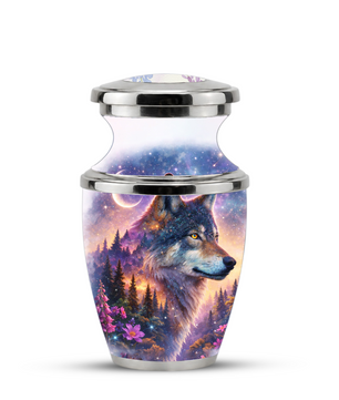 Wolf Cremation Urn for Dad, Wolf Memorial Urn for Men, Personalized Keepsake Ashes Urn