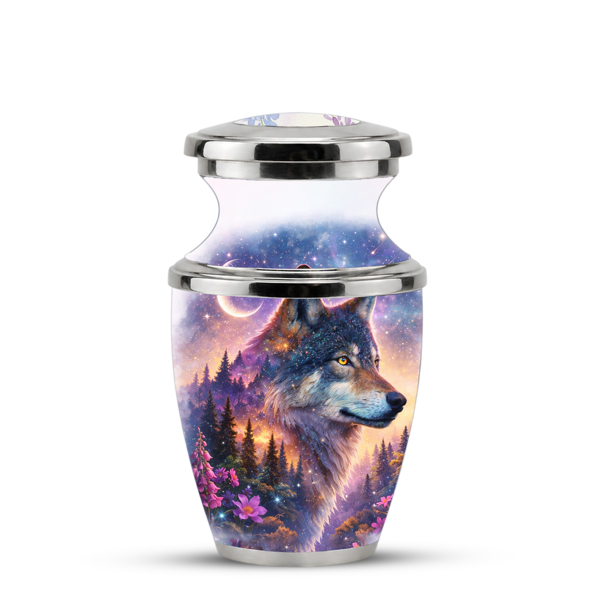 Wolf Cremation Urn for Dad, Wolf Memorial Urn for Men, Personalized Keepsake Ashes Urn