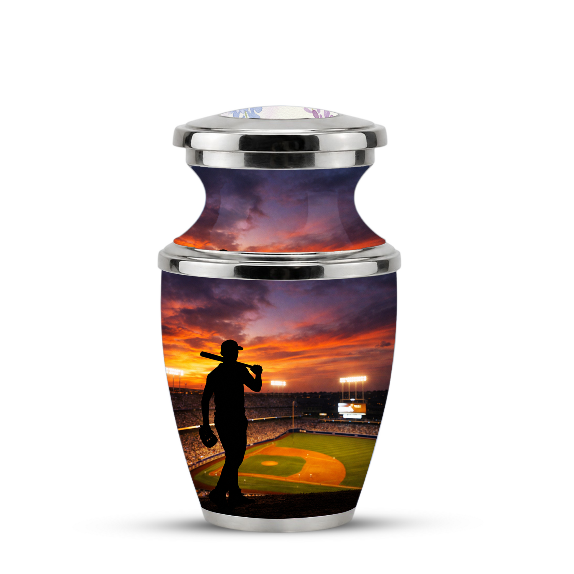 Baseball Player Cremation Urn for Dad, Personalized Baseball Memorial Urn for Son