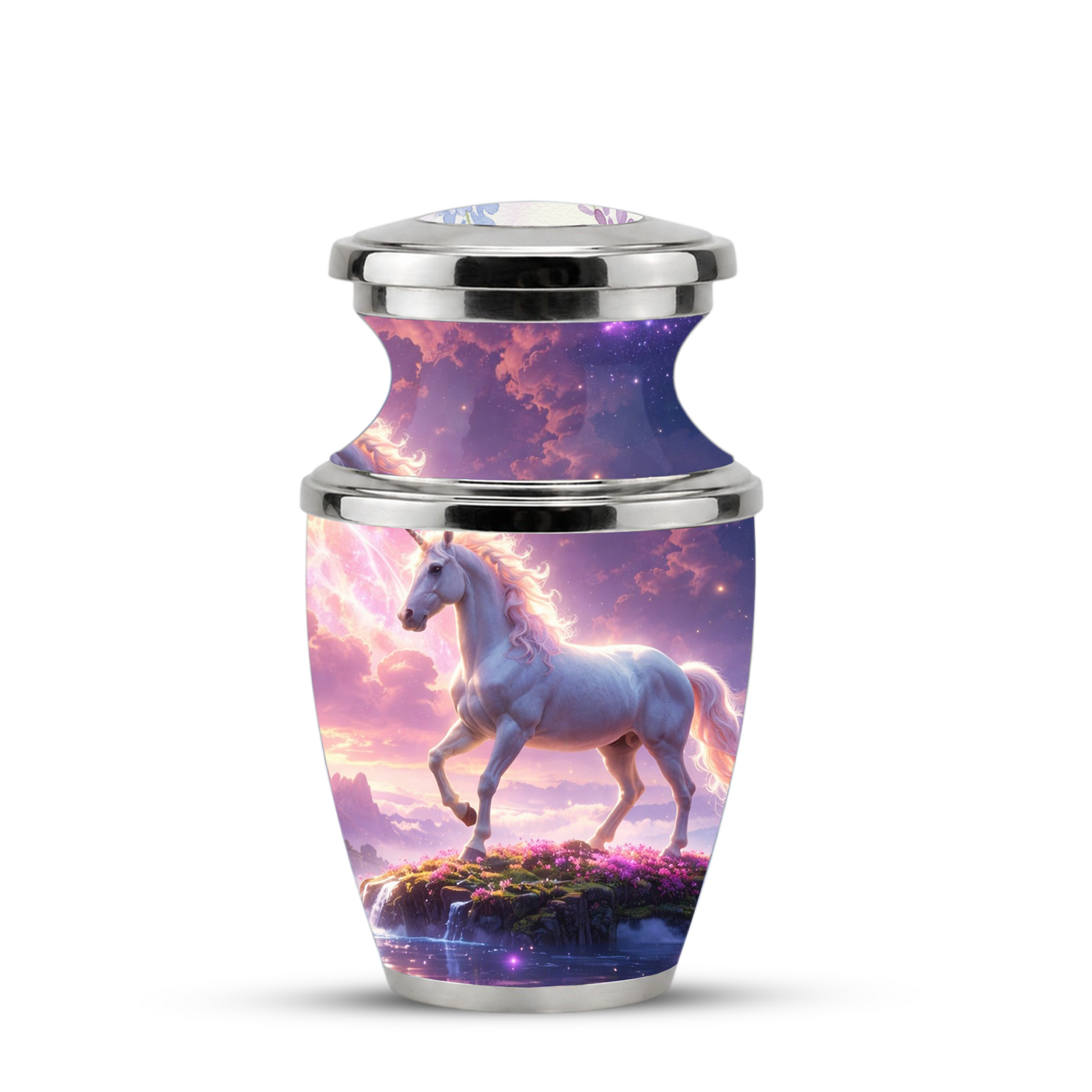Unicorn Cremation Urn for Female, Personalized Memorial Urn for Women